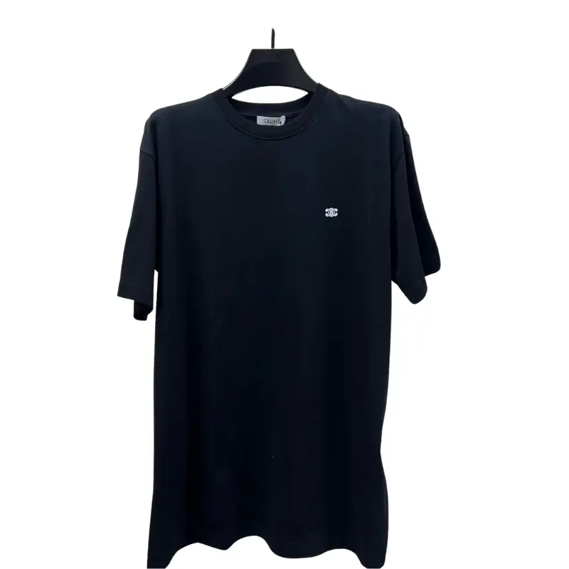 Celine Triomphe Logo Cotton T-Shirt Celine Triomphe Logo Cotton T-Shirt