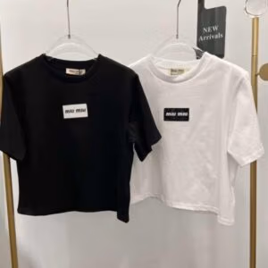 MIU MIU x Jacquemus Logo-Patch Cotton T-shirt