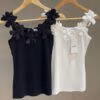 Valentino Floral Appliqué Silk Top