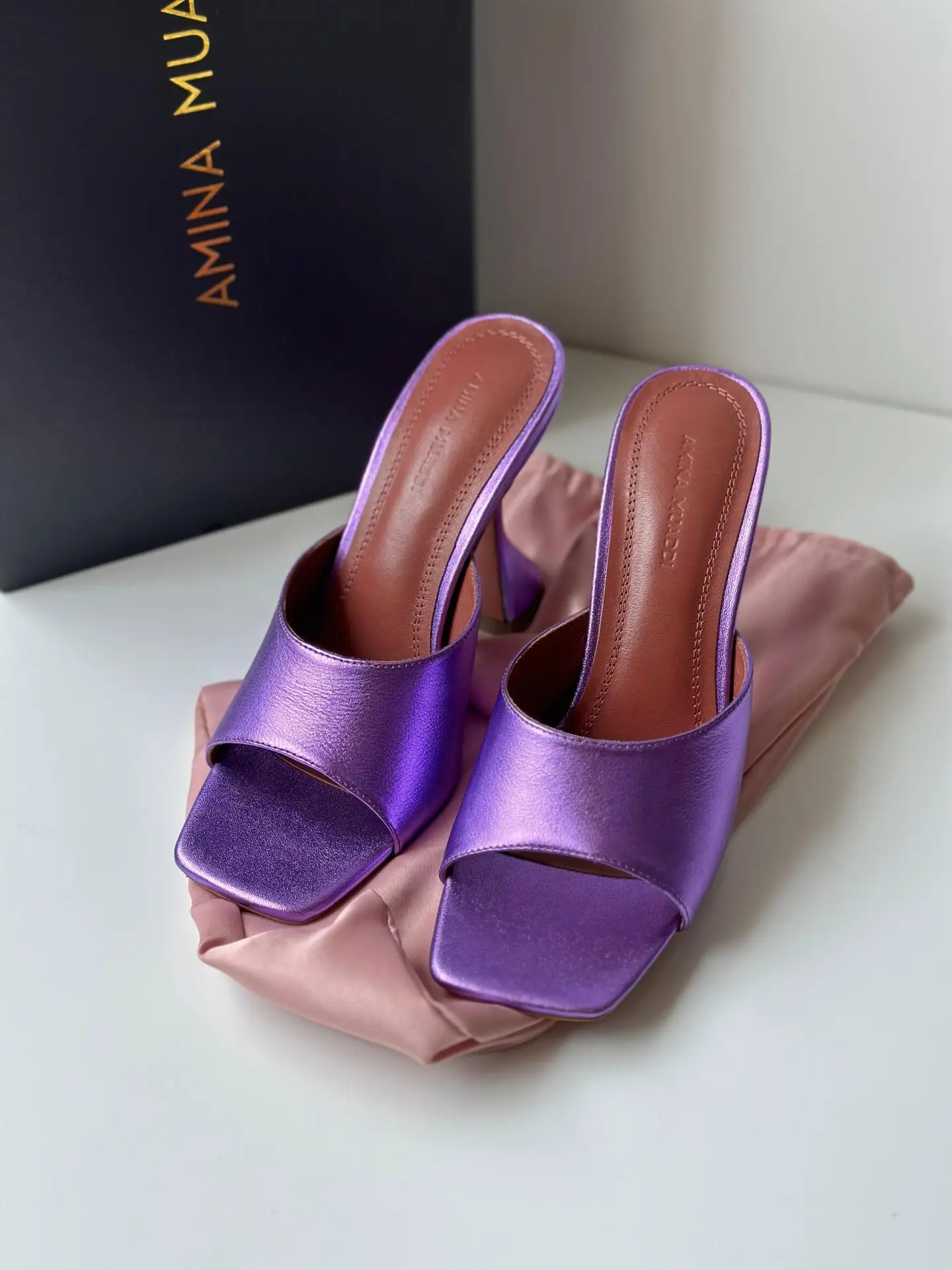 AMINA Wool Felt Heel Sandals AMINA Wool Felt Heel Sandals