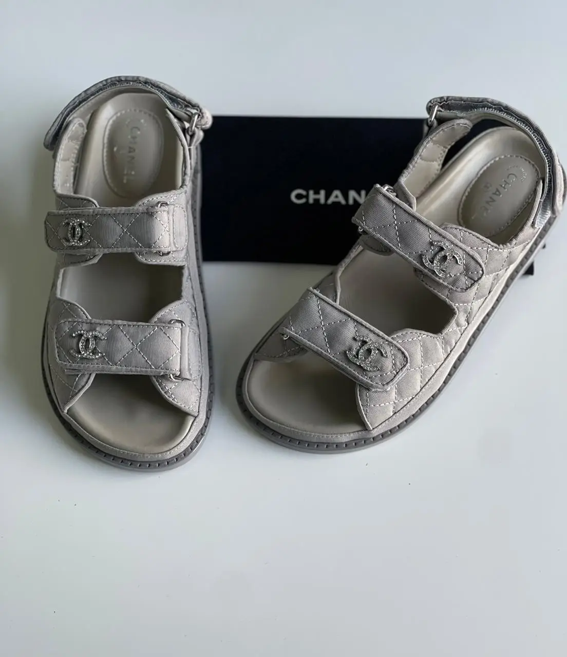 Chanel Dad Sandals Black Patent Leather Chanel Dad Sandals Black Patent Leather