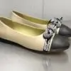CHANEL CC Logo Leather Sandals