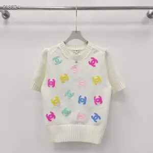 CHANEL Iconic Logo Cashmere Silk Sweater