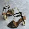 FENDI Zucca Monogram Heeled Sandals