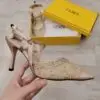 FENDI Logo Heeled Sandals