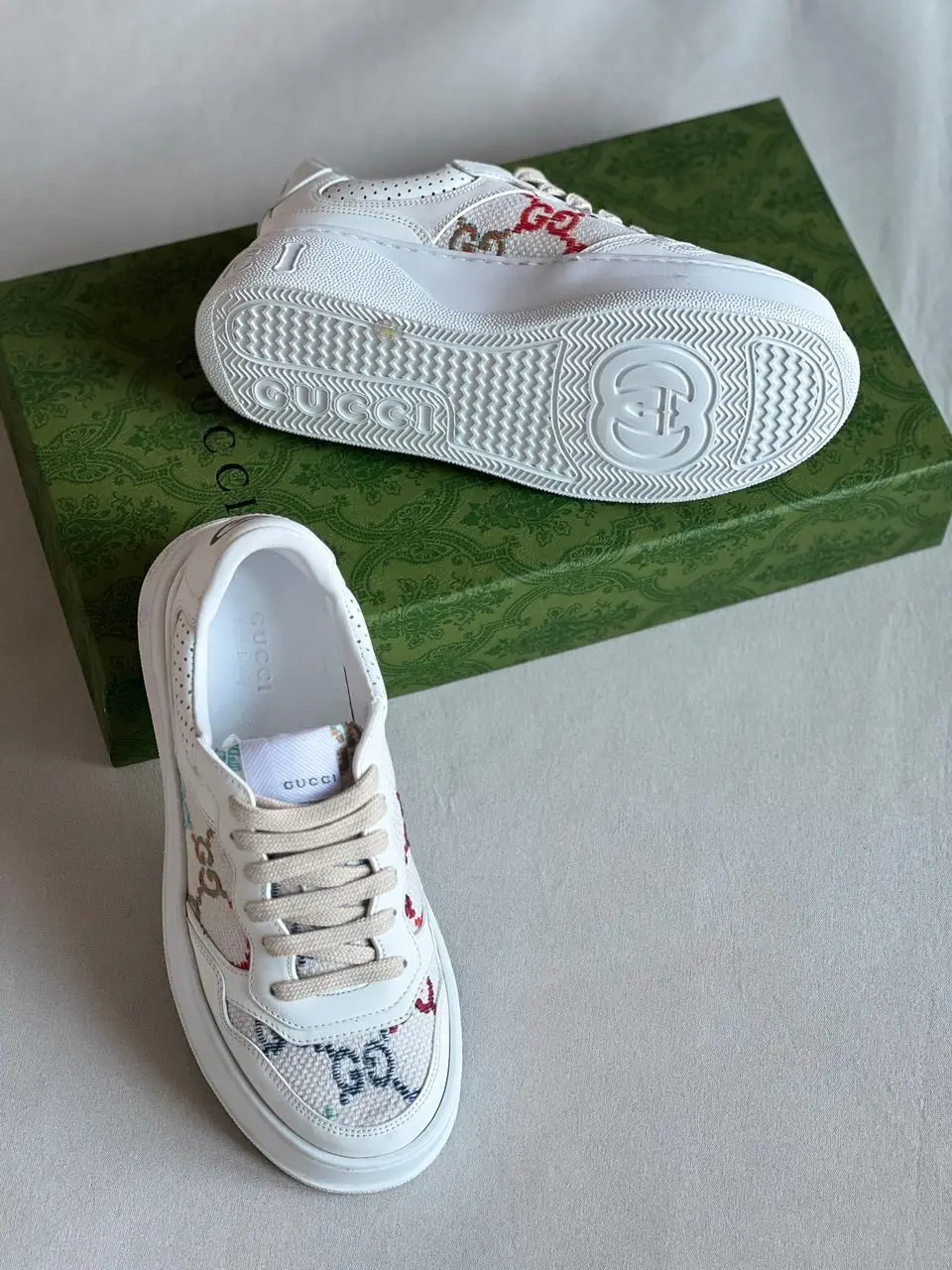 GUCCI Rhyton Vintage Leather Sneaker GUCCI Rhyton Vintage Leather Sneaker