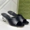 GUCCI Leather Bella Slide Sandal