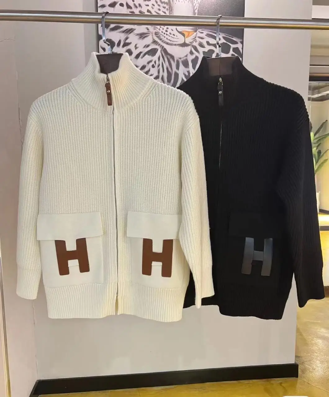 Hermes Zip Cardigan Hermes Zip Cardigan