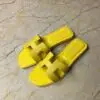HERMÈS Oran Leather Slippers
