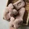 HERMES Beige Fur Winter Slipper
