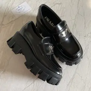 PRADA Monolith Leather Loafer