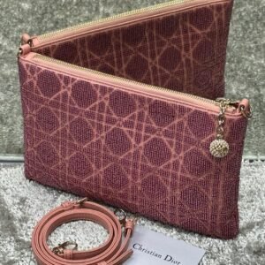 Christian Dior Burgundy Cannage Quilted Shoulder Bag