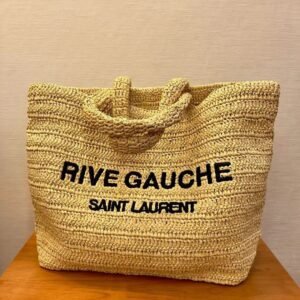 Saint Laurent Raffia Tote Bag