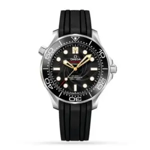 Replica Omega Seamaster Men Automatic Black Rubber Watch COMPLETE BOND BOX SET