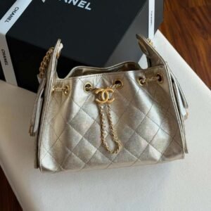 Buy Chanel 25 Small Hobo Bag Light Gold Caviar Leather