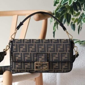 Buy Fendi Baguette Brown FF Jacquard Bag | Dubai Luxury Items
