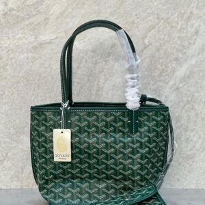 Buy Goyard Anjou Mini Tote Bag Green Goyardine Canvas