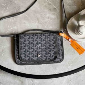 Buy Goyard Plumet Pouch-Wallet Grey Goyardine Canvas