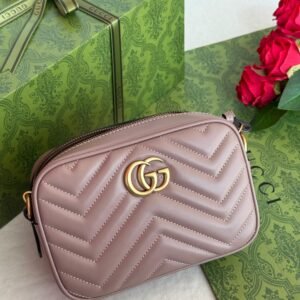 Buy Gucci GG Marmont Small Camera Bag Pink Beige Calfskin