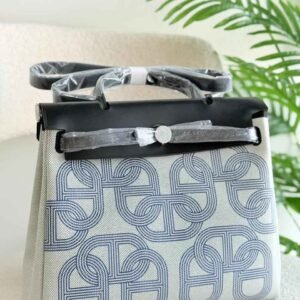 Buy Hermès Herbag Zip 31 Black & Ecru Canvas Circuit H Motif